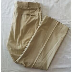 Vintage Knightsbridge Khaki Pants Slacks Mens USA Made 38x30 Tan Combed Cotton